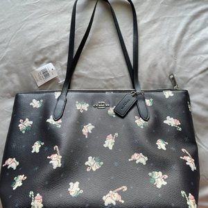 Coach Holiday Snowman Tote